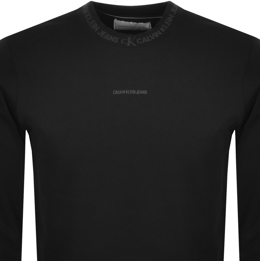 Alternative Image for ProductCalvin Klein Jeans Jacquard Sweatshirt Black2